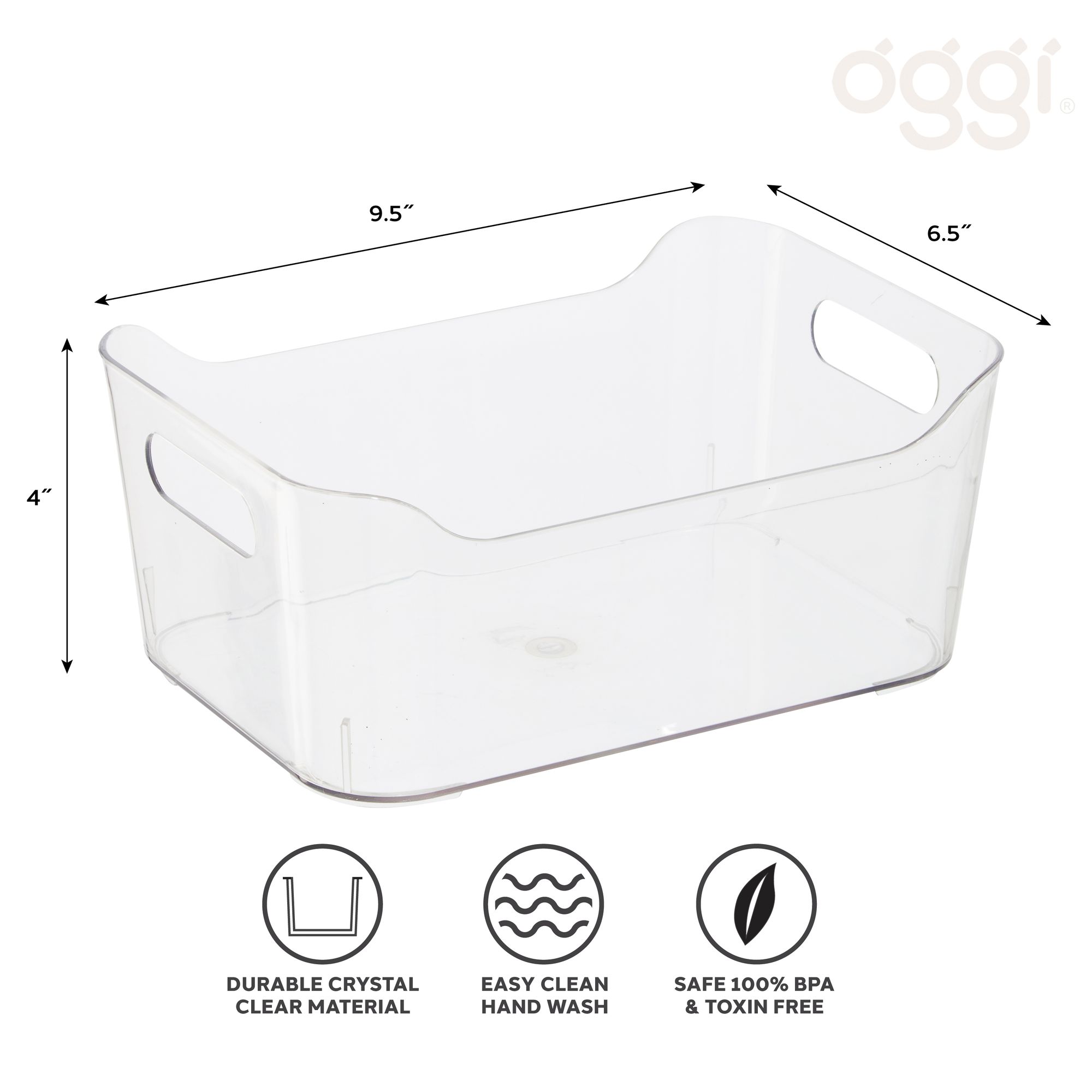 Oggi Storage Bin with Handles (24x15.5x10cm)